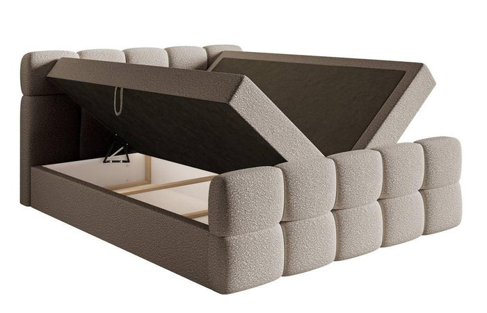 NADUVI Collection Chloe boxspring bouclé met opbergruimte 160 x 200cm