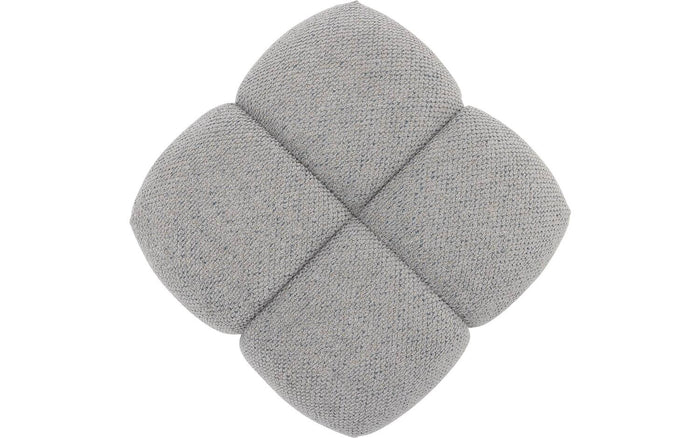 Goossens Poef Simone in stof gemeleerd grof geweven dolphin