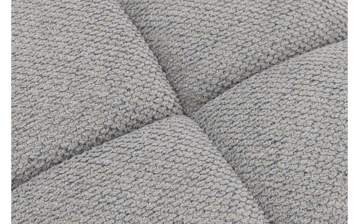 Goossens Poef Simone in stof gemeleerd grof geweven dolphin