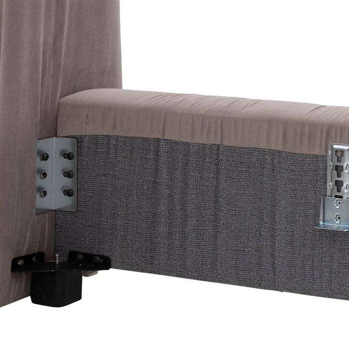 Goossens Gestoffeerd Bedframe Milano - 140 x 220 - Paris khaki -