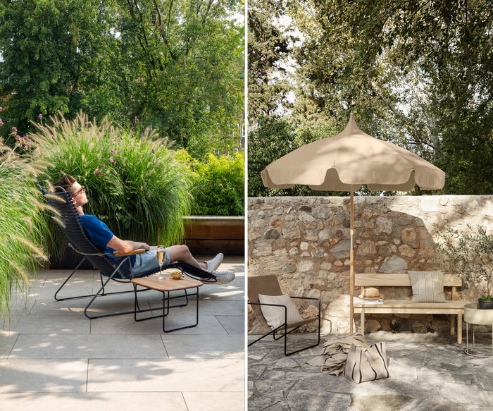 Click Sunlounger ligstoel Dark Grey