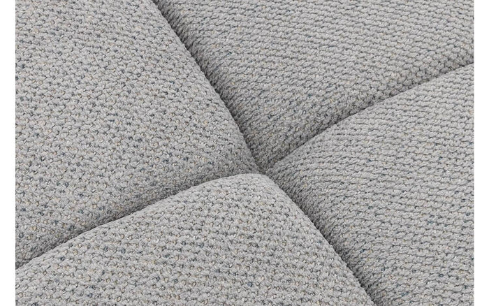 Goossens Poef Simone in stof gemeleerd grof geweven dolphin