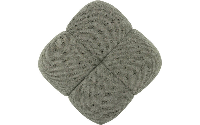 Goossens Hocker Simone in stof gemeleerd grof geweven sage