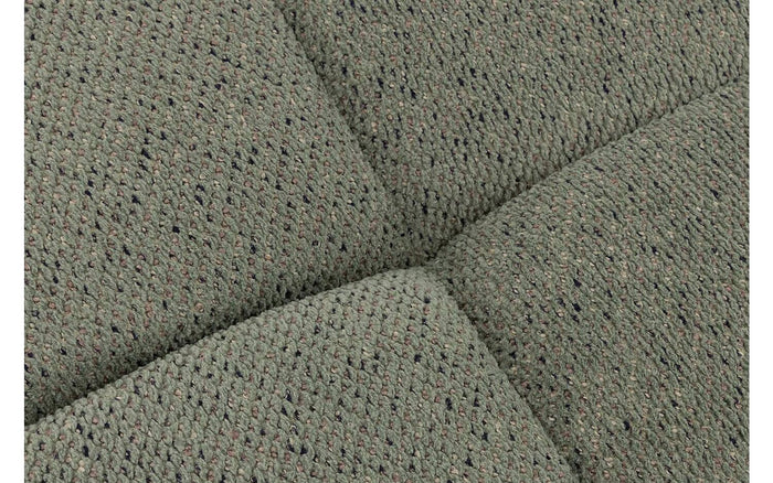 Goossens Hocker Simone in stof gemeleerd grof geweven sage