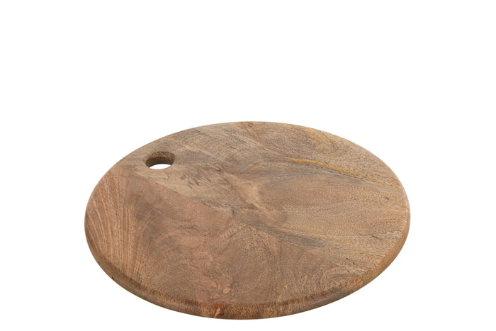 J-Line Rond Mango snijplank - hout - naturel - woonaccessoir