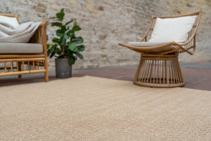 Interieur05 Jute buitenkleed Naturel Visgraat - 200 x 290 cm