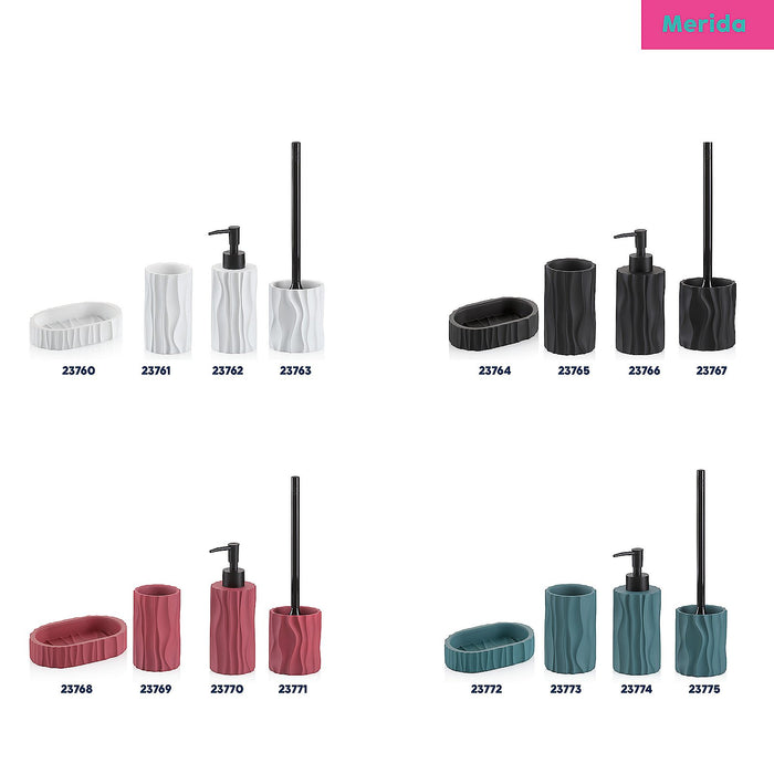 Toiletborstel met Houder, Polyresin, Zwart - Kela | Merida