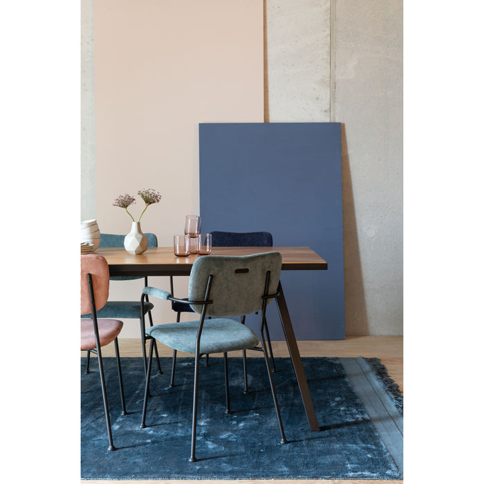 Zuiver Benson Armstoel Grijs Blauw - Set van 2