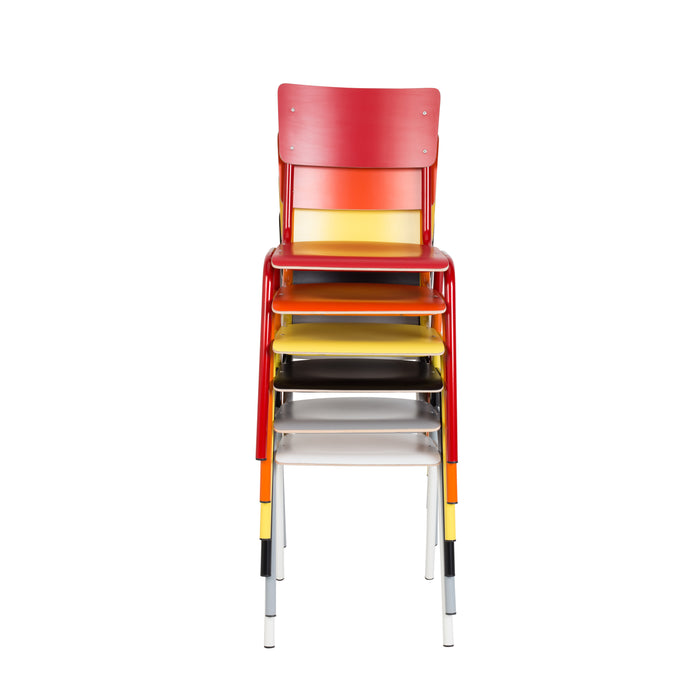 Zuiver Back To School HPL Eetkamerstoelen Wit - Set van 4