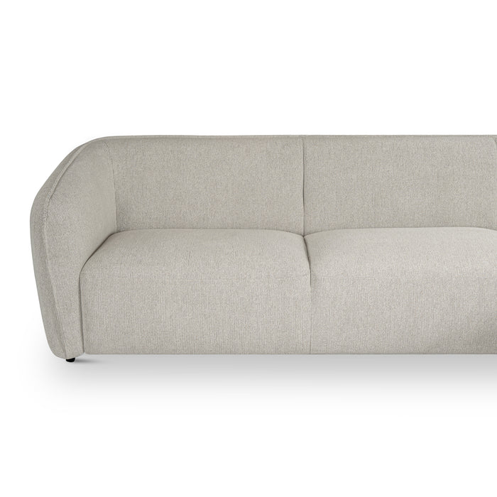 by fonQ Soft Hoekbank Rechts - Open Eind - Naturel Melange