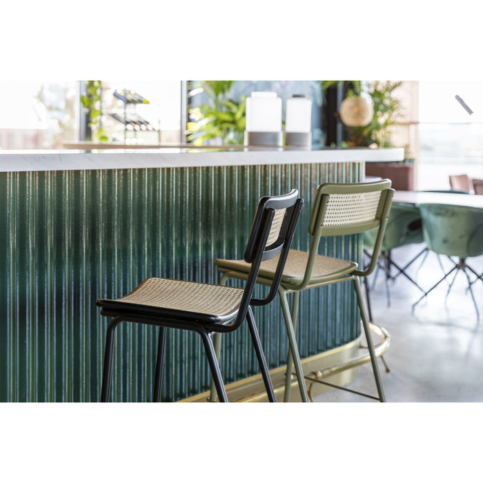 Zuiver Jort Barkruk 66.5 cm Naturel|Zwart - Set van 2