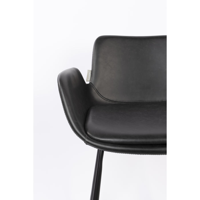 Zuiver Brit LL Barkruk Zwart - Set van 2