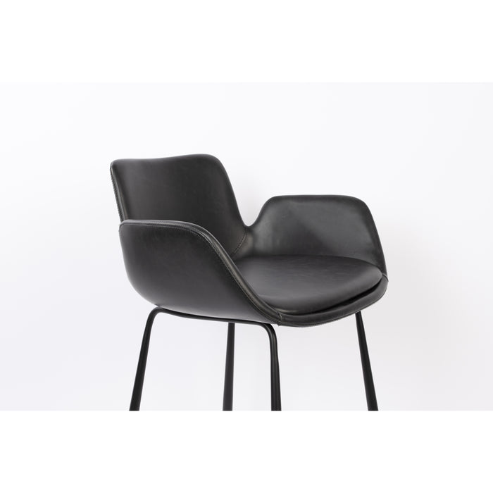 Zuiver Brit LL Barkruk Zwart - Set van 2