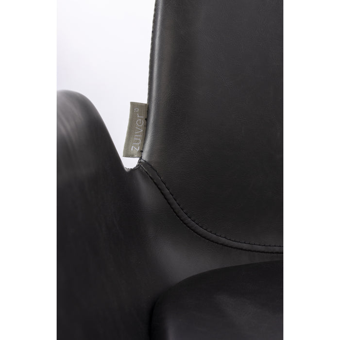 Zuiver Brit LL Barkruk Zwart - Set van 2