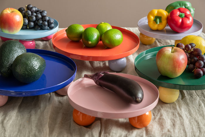 present time - Tray Double Funky Round