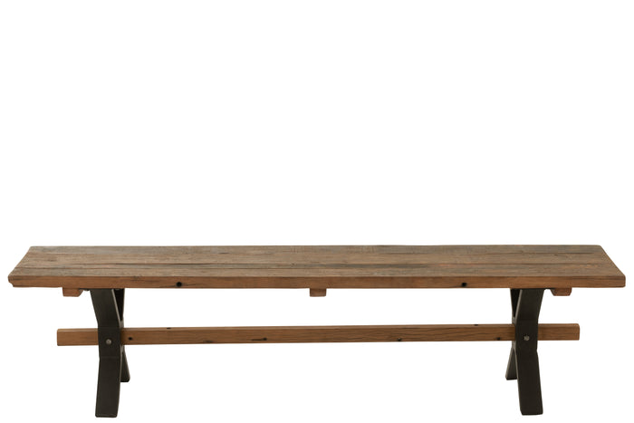 J-Line bank Verouderd - hout - bruin