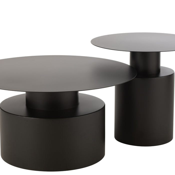 J-Line salontafel Rond - metaal - zwart