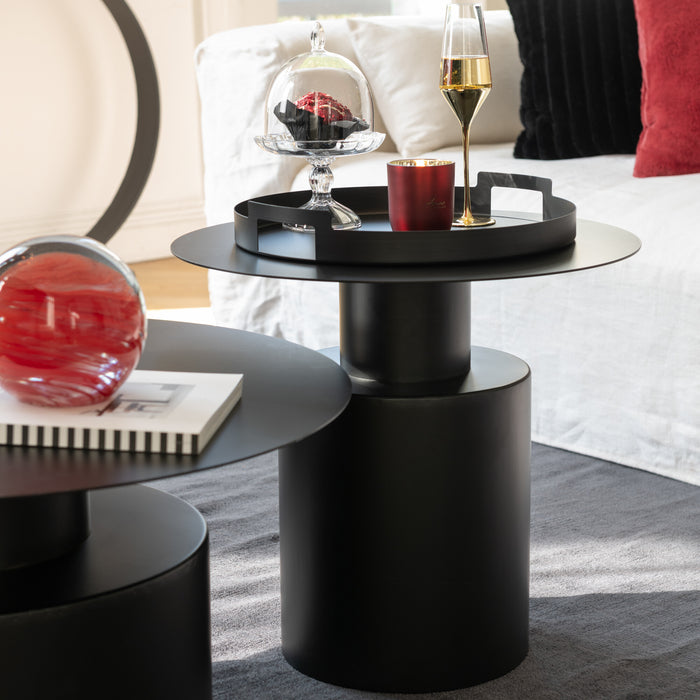 J-Line salontafel Rond - metaal - zwart