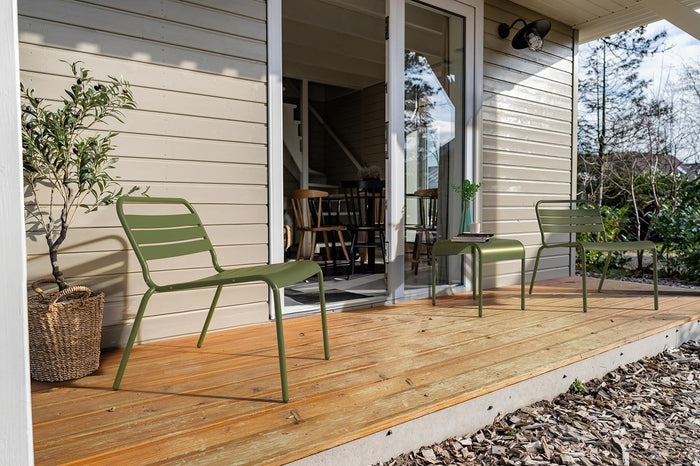 MaximaVida metalen bijzettafel krukje Max 45 cm olijfgroen