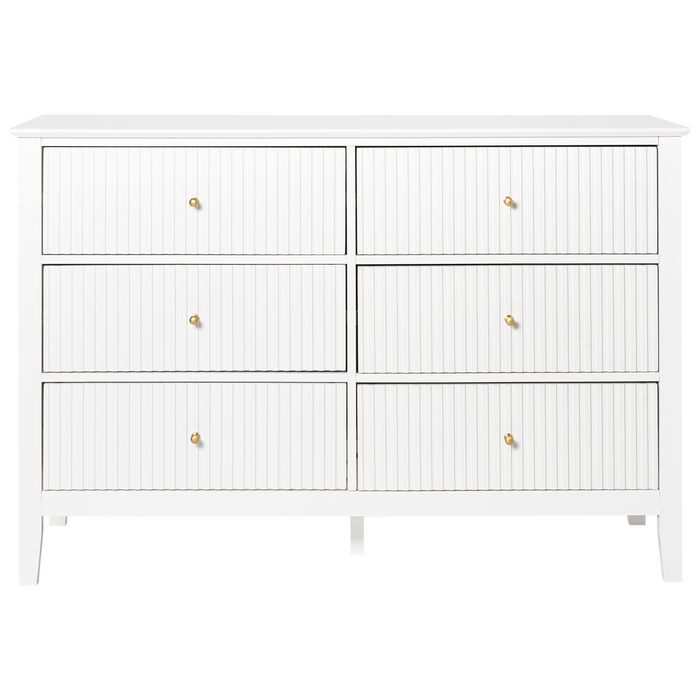 Beliani - ASSISI - Dressoir 6 lades - Wit - MDF