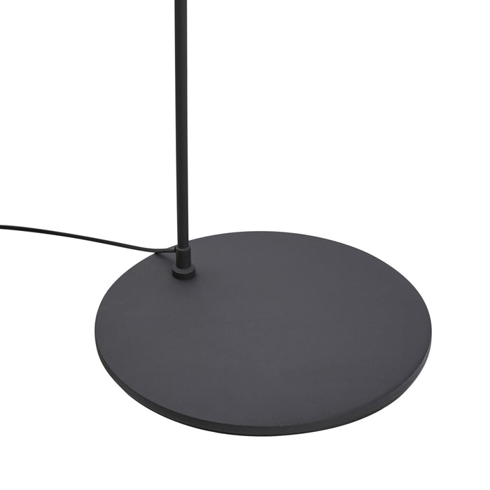 QAZQA Retro vloerlamp zwart met witte binnenkant - Triangolo