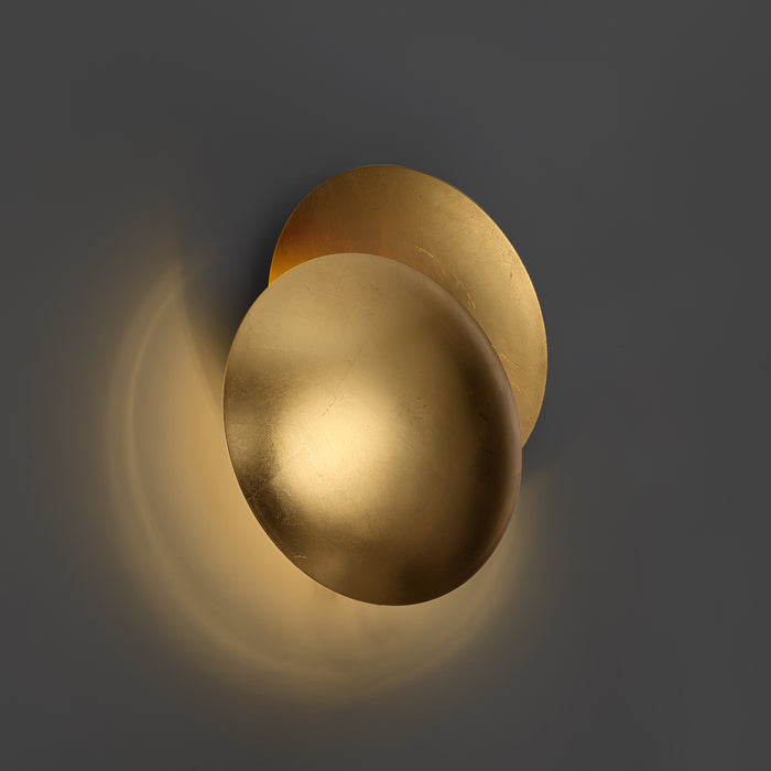 QAZQA Moderne wandlamp goud 34.5cm 2-lichts - Sunrise