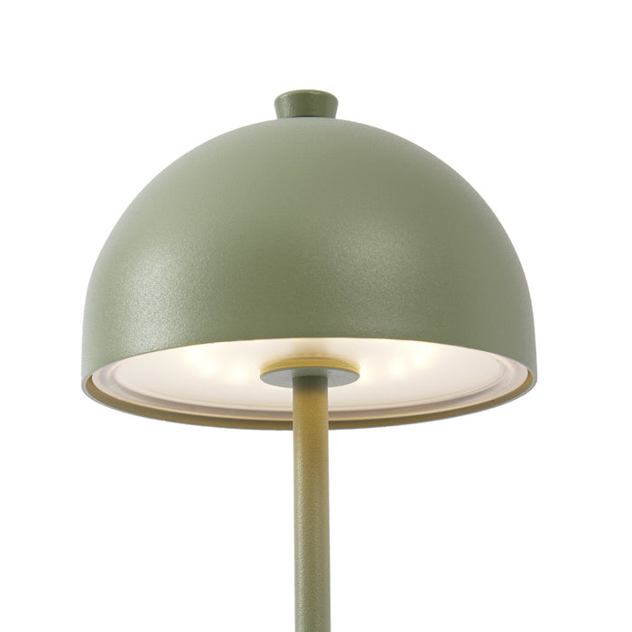 QAZQA Tafellamp groen incl. LED IP54 oplaadbaar met laadstation -