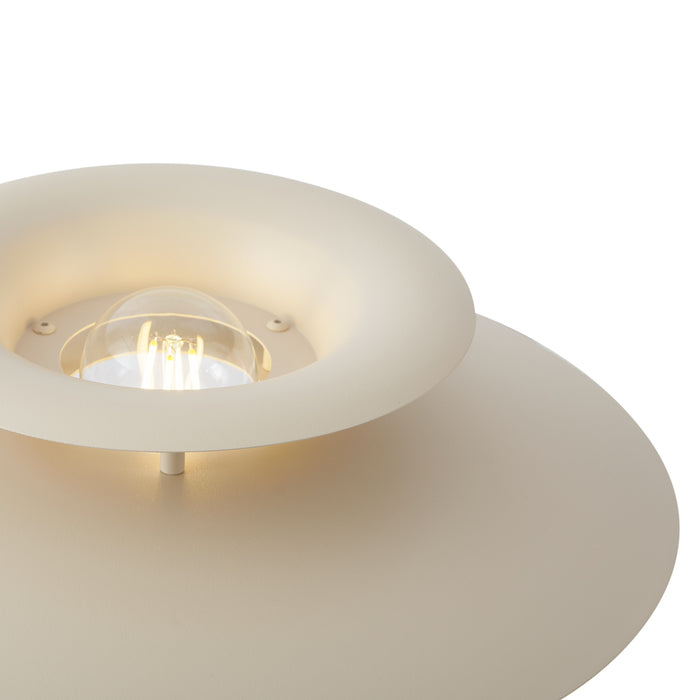 QAZQA Retro tafellamp beige staal 45cm - Pauly