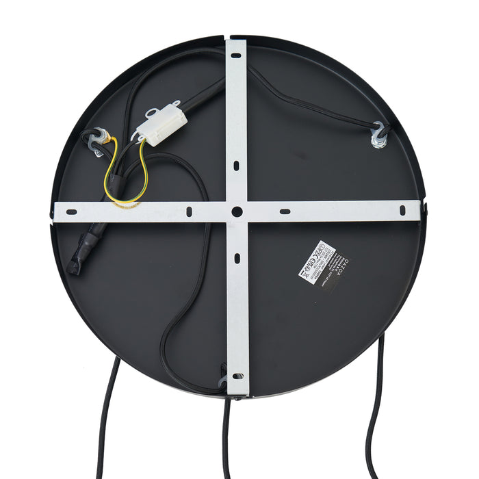 QAZQA Hotel Chique hanglamp zwart met goud en groen glas 3-lichts -