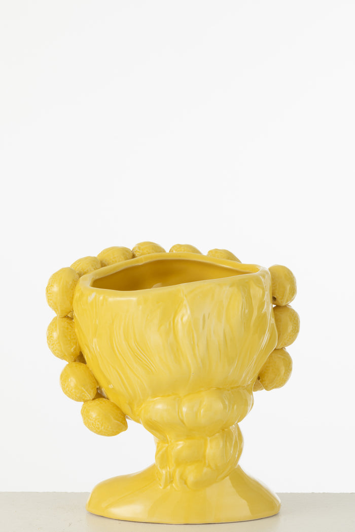 J-Line bloempot Limoen - keramiek - groen - extra - large - Ø 25 cm