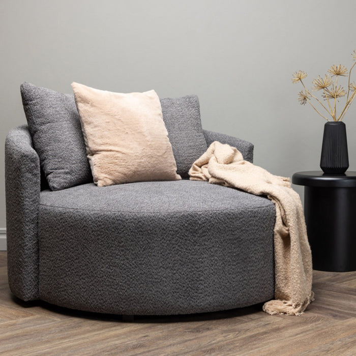 Fjôrd - Loveseat Grijs Teddy - 118x118x72cm - Kelso