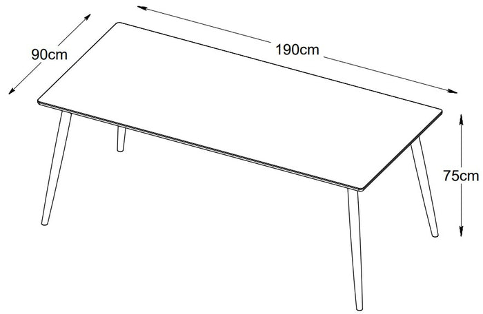 Hygge Interiors Barrali Eettafel 190 x 90 cm Eiken