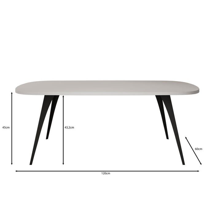 Meubella - Salontafel Flix - Wit - 120 cm