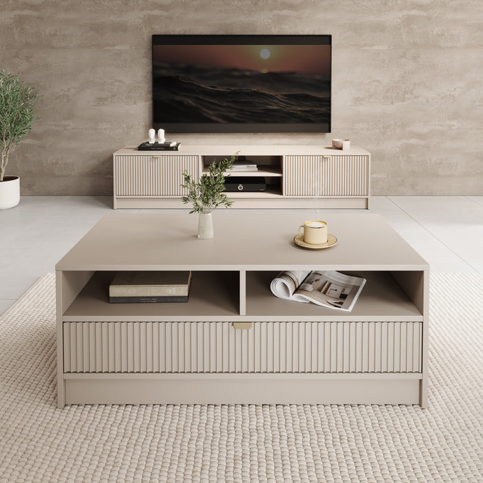 Meubella - Salontafel Tavares - Beige - 100 cm