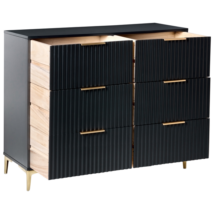 Beliani - WALCOTT - Ladekast met 6 lades - Zwart - MDF