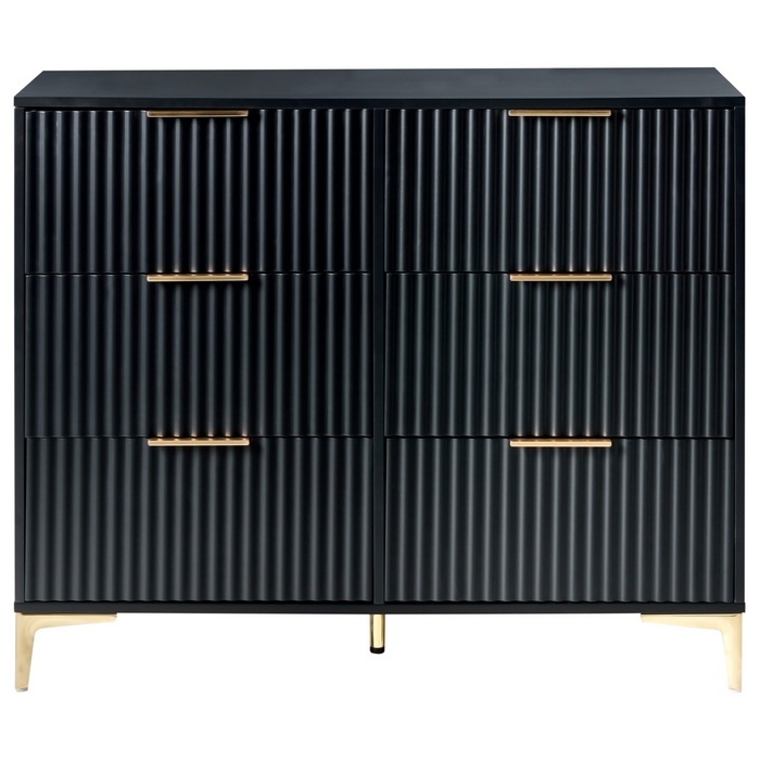 Beliani - WALCOTT - Ladekast met 6 lades - Zwart - MDF