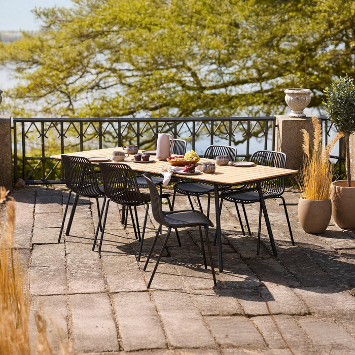 House Nordic - Tuinstoel Zwart - Branson - Set van 4