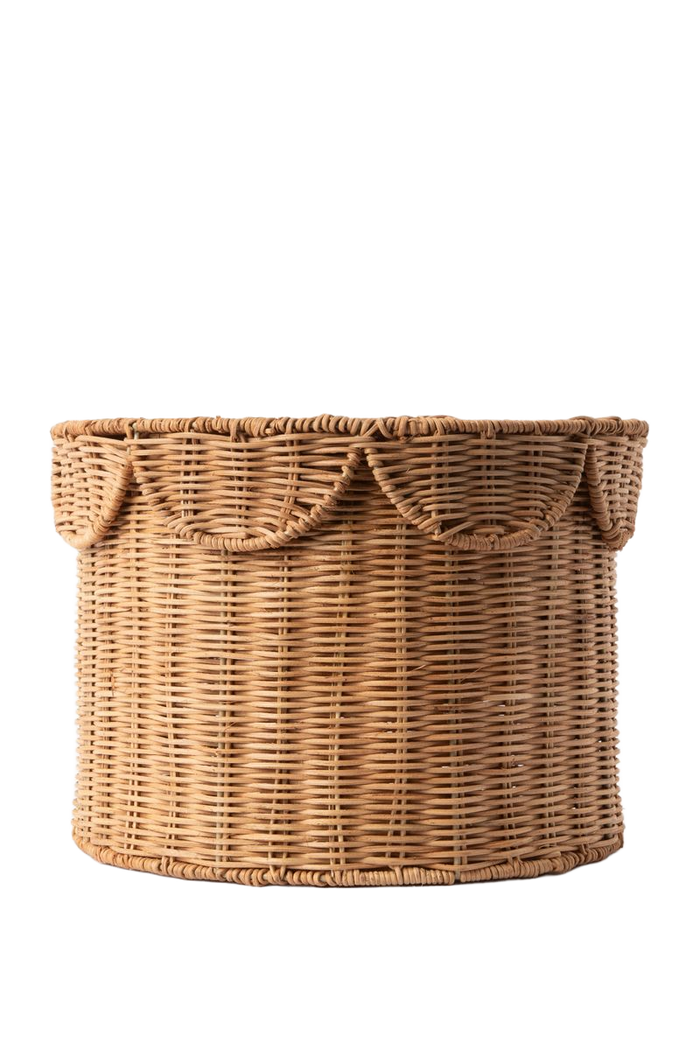 Sissy-Boy Bruine rotan mand ruffle medium