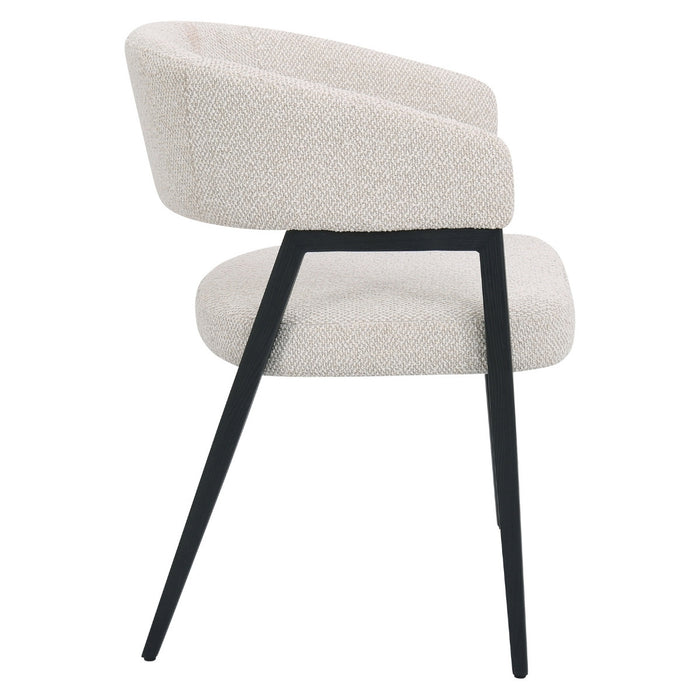 DÉJA Living - Eetkamerstoel Beige|Zwart - Fureso - Set van 2