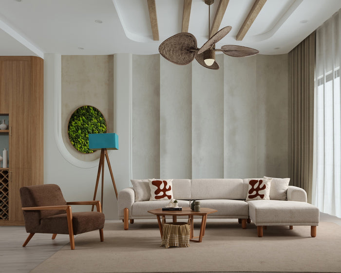 Giga Meubel - Fauteuil Bruin Stof - 72x92x80cm - Lyke