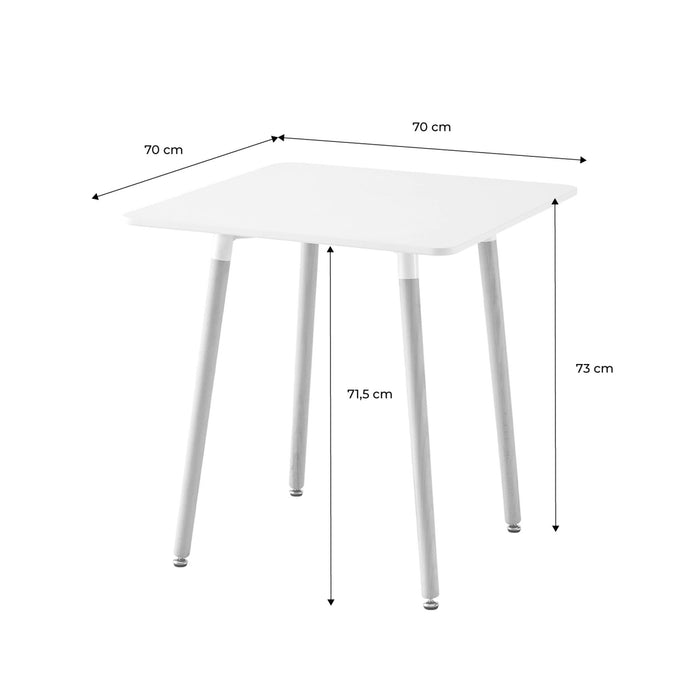 sweeek - Scandinavische vierkante eettafel met beukenhout 2 plaatsen