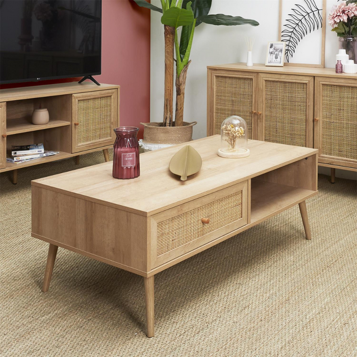 MISOU Bali Koffietafel Salontafel Woonkamer Rechthoekige Tafel Rota...