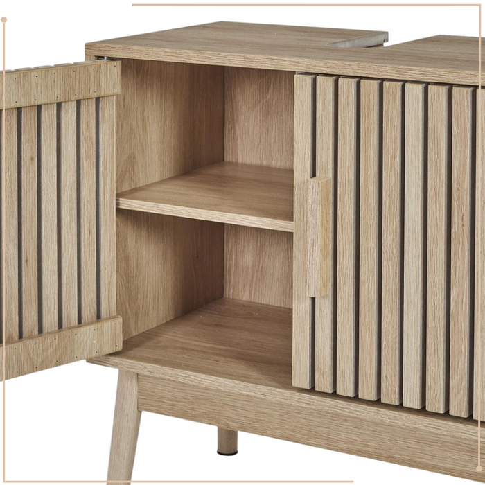 MISOU Klaus Wastafel Onderkast met Uitsparing Wastafelkastje Wasbak...