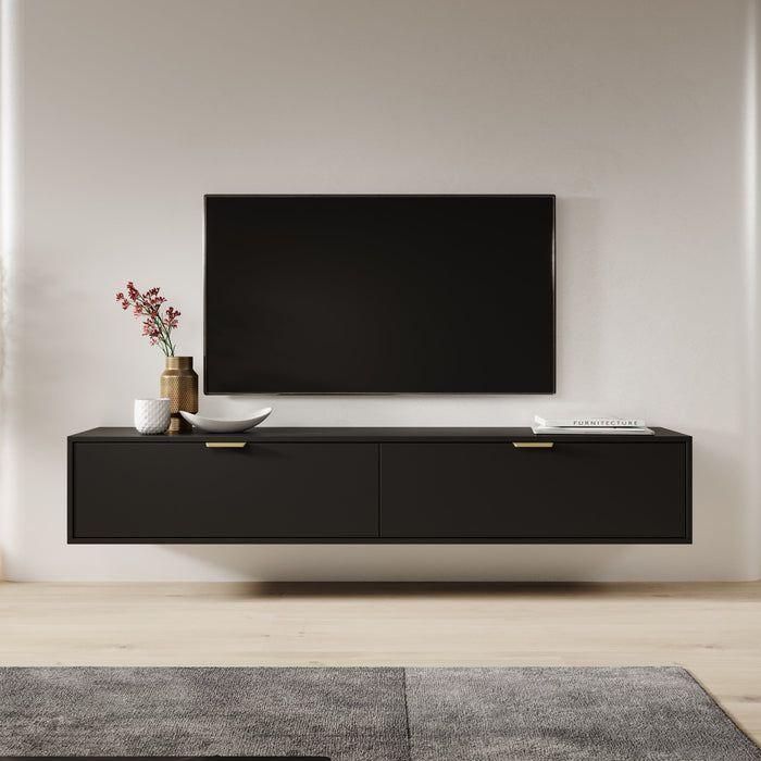 Meubella - TV-Meubel Silas - Zwart - 175 cm