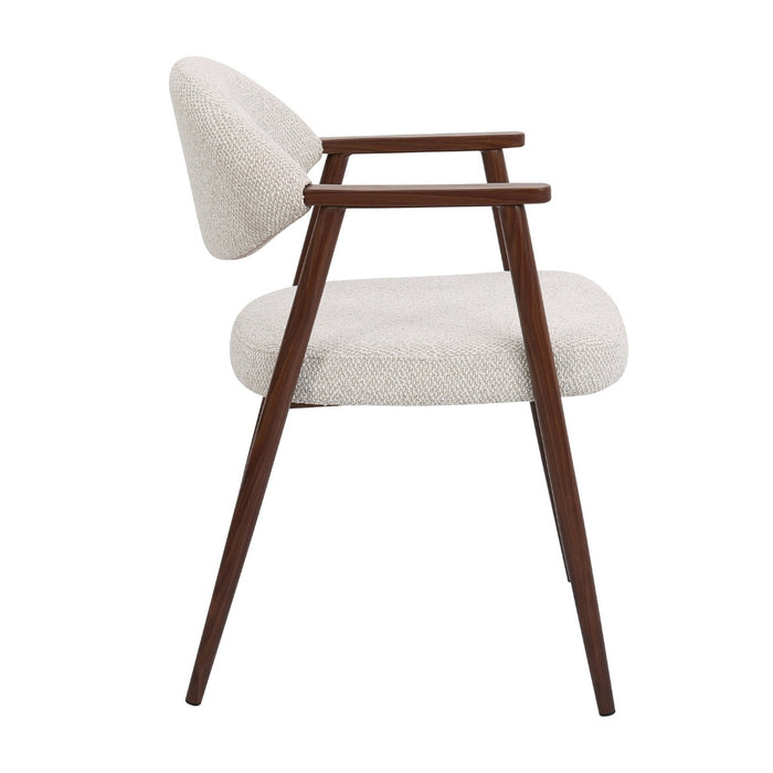 DÉJA Living - Eetkamerstoel Beige|Walnoot - Karup - Set van 2