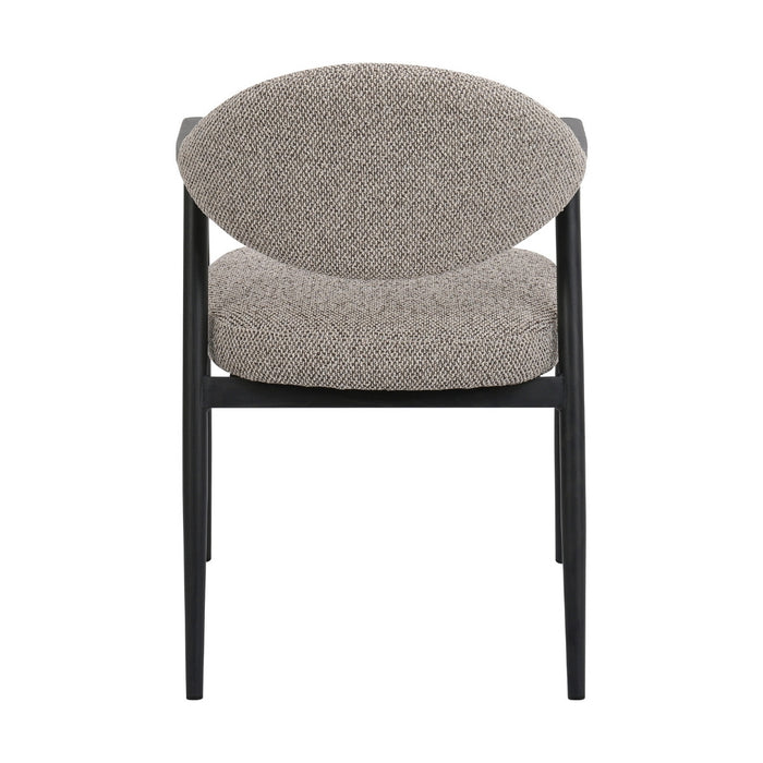 DÉJA Living - Eetkamerstoel Taupe|Zwart - Karup - Set van 2