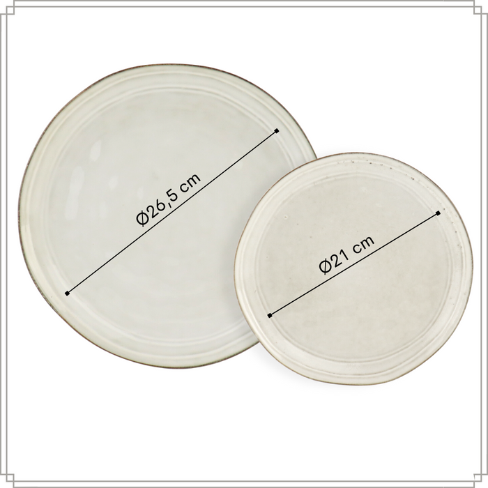 OTIX Serviesset 12-delig Bordenset 6-persoons Ontbijtborden Dinerbo...