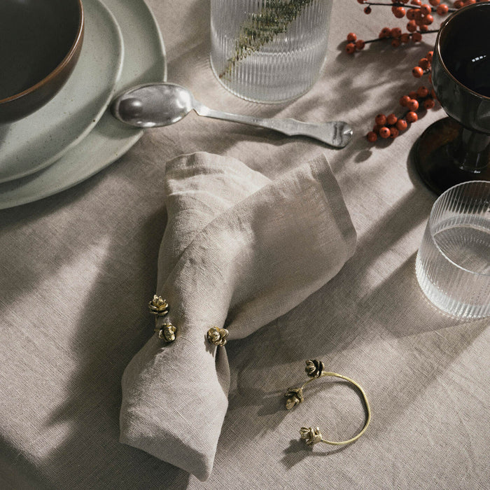 Ferm Living Forest Servetringen - Set van 4 - Brass