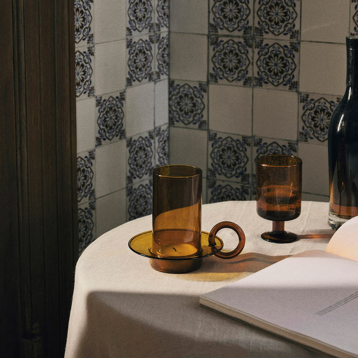 Ferm Living Luce Waxinelichthouder - Amber