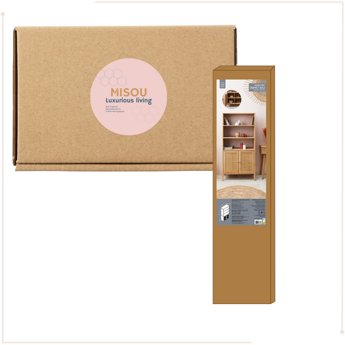 MISOU Bali Buffetkast Open Wandkast met Deuren Kast Woonkamer Opber...